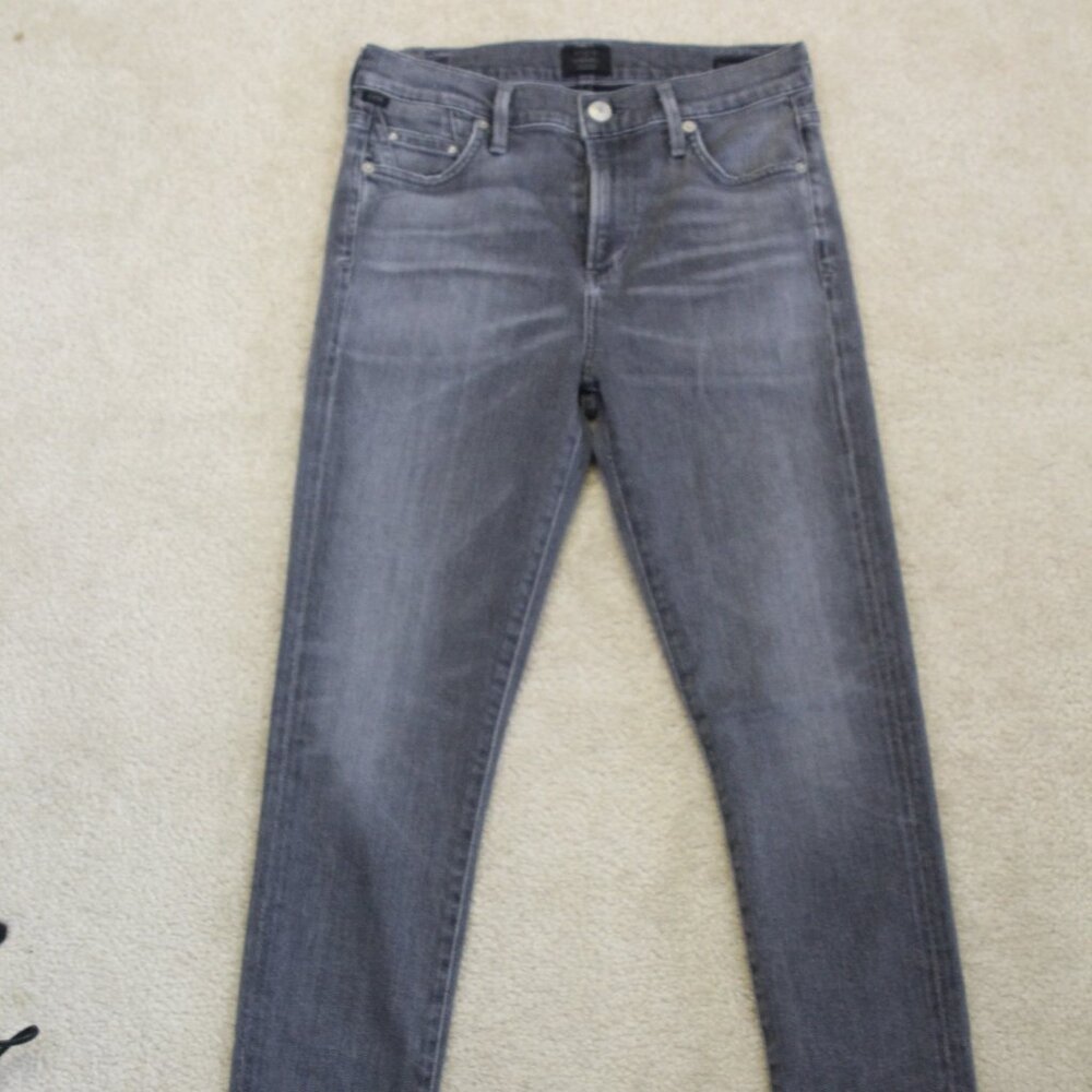 Citizens of Humanity Rocket‎ Crop Mid Rise Skinny Jeans — Size 26 — Black/Grey